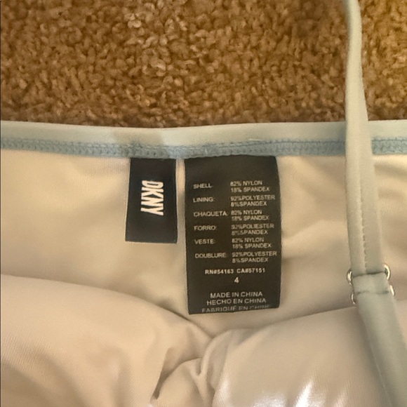 Women's 4 Small DKNY Blue Gray Ombre Swimsuit Cutout One Piece GUC - Picture 2 of 8